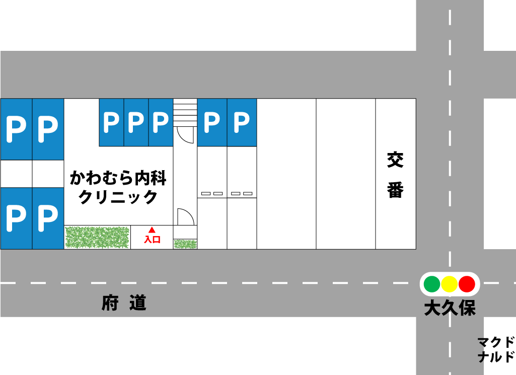 患者様用駐車場のマップ